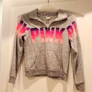 Pink Quater zip pullover